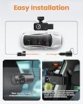 3 Channel 4K Dash Cam, 2160P+1080P+1080P Front and Rear Inside Car Camera with 64GB Card, WiFi Built-in GPS, 3“ IPS Screen, IR Night Vision, G Sensor, WDR(F3)
