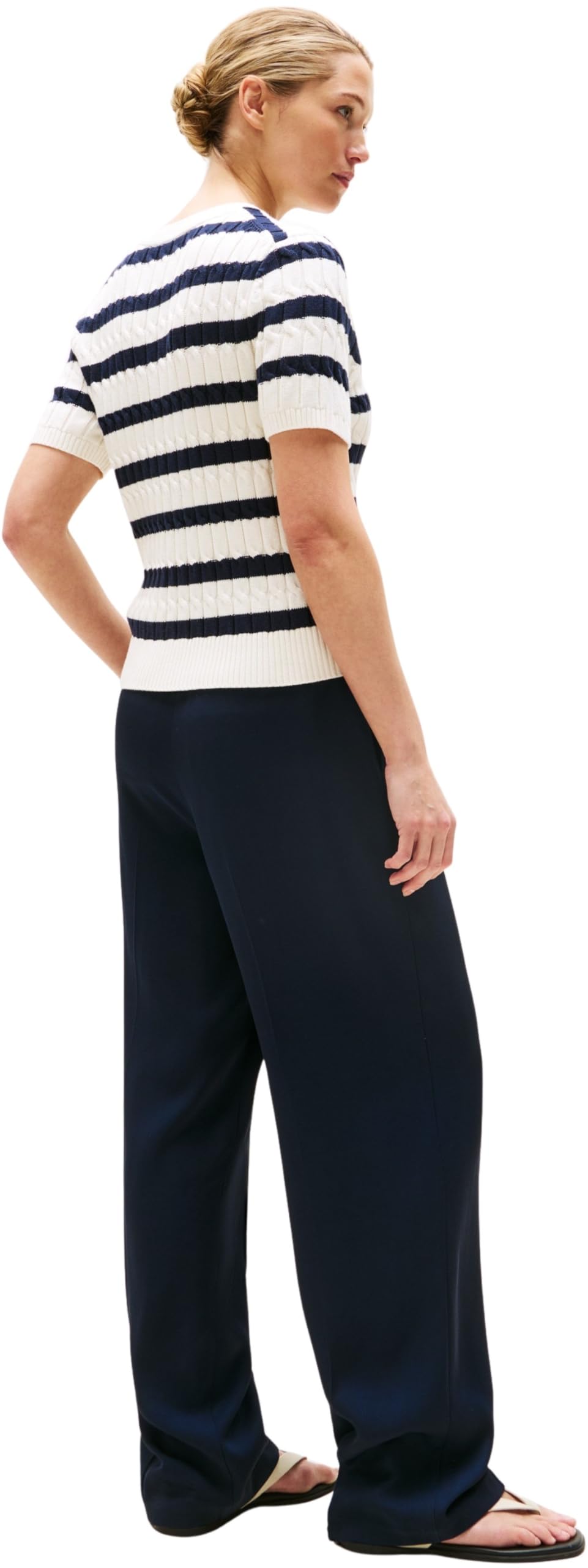 Tommy Hilfiger Donna Pullover Cable Maniche Corte