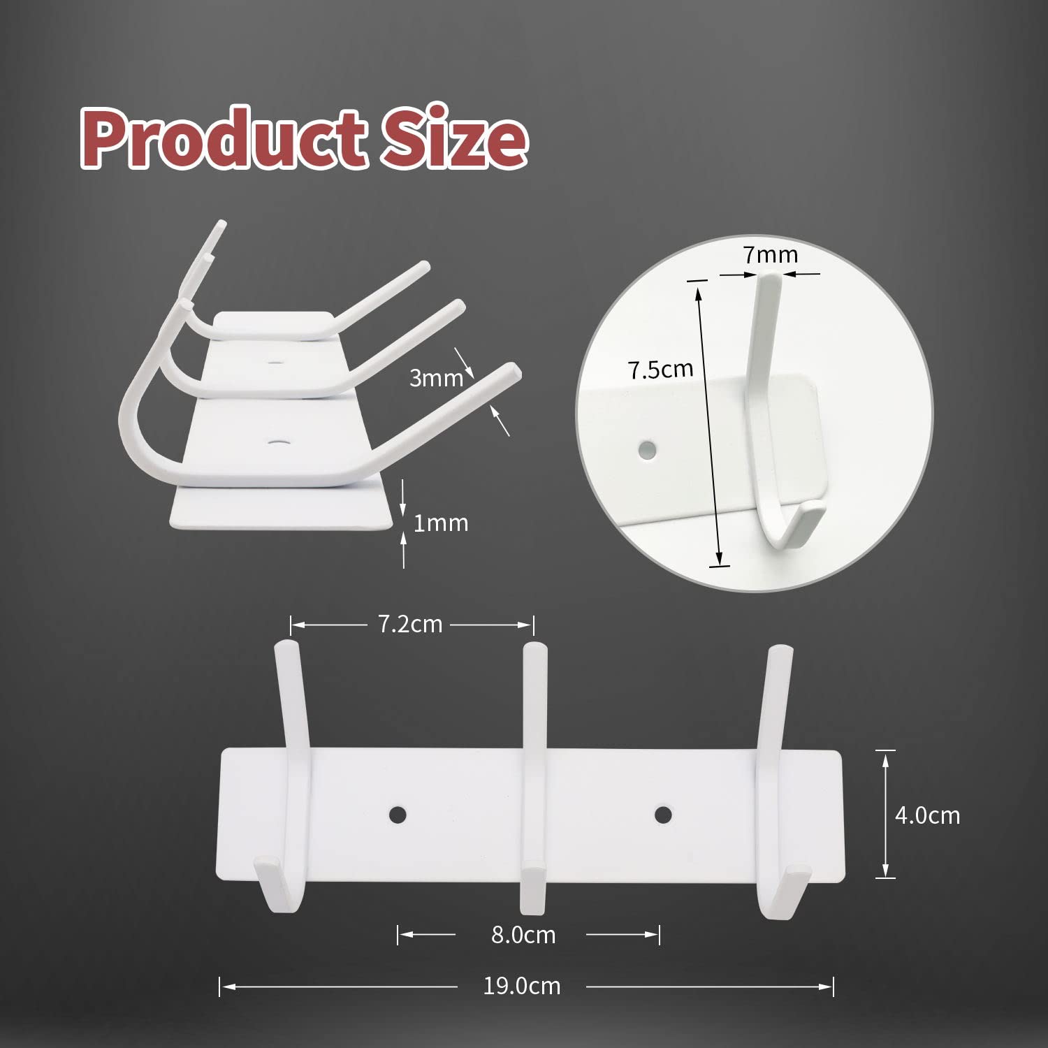 SYPEN Wall Coat Rack, Wall Coat Hooks, Metal, Stainless Steel, Hook Rack for Bedroom Bathroom, Kitchen - Image 2
