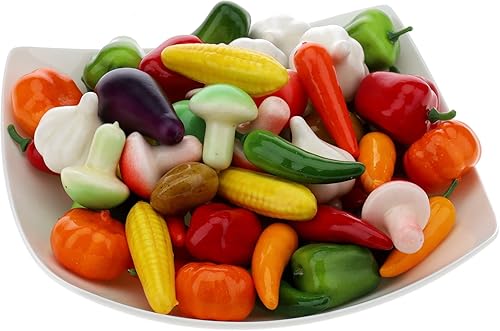 Miniatura 5 de 70 piezas de mini verduras artificiales de ajo, maíz, pimienta, calabaza, zanahoria, papa, berenjena..