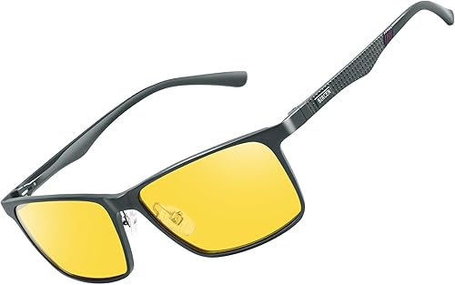 BIRCEN Gafas de sol polarizadas para hombre, protección UV sombras clásicas para hombre, conducción, pesca, con marco de metal Al-Mg