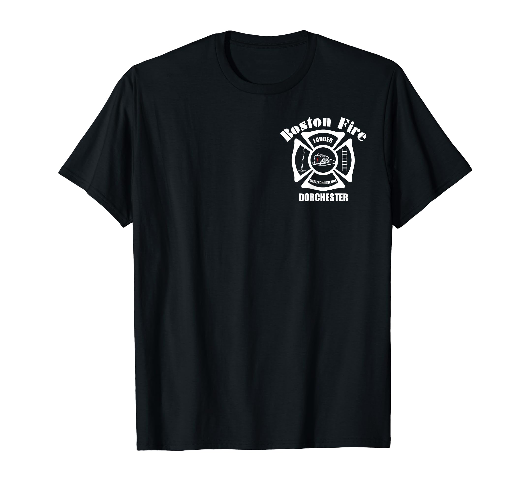 Witty DealsBoston Fire Department Ladder 7 King of the Hill T-Shirt