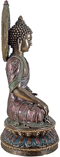 Miniatura 2 de Colección Veronese, figura de Buda pintada a mano, 7.9 x 4.7 x 10.8 in, poliresina dura (mezcla de polvo de mármol)