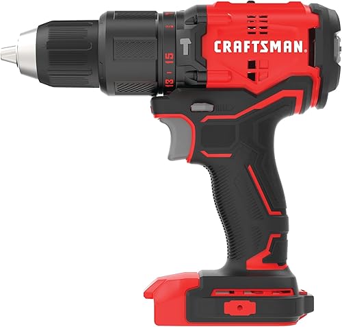CRAFTSMAN Taladro de martillo inalámbrico de 20 V, sin escobillas, velocidad variable, solo herramienta (CMCD731B)