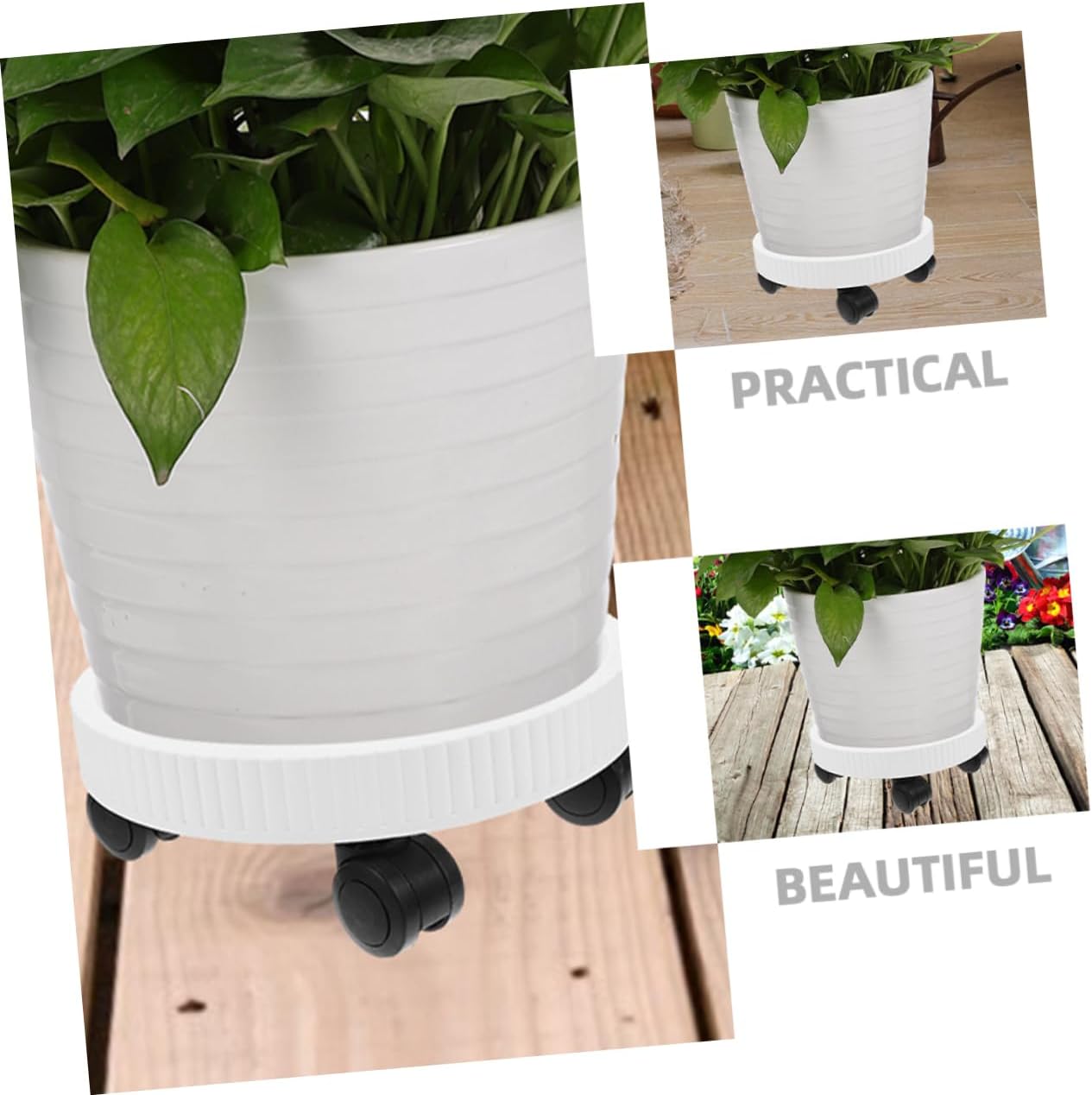 Plant Tray with Wheels Heavy Duty Rolling Planter Trolley for Potted Plants Plant Stand for Use Convenient Garden Mover for Easy Mobility