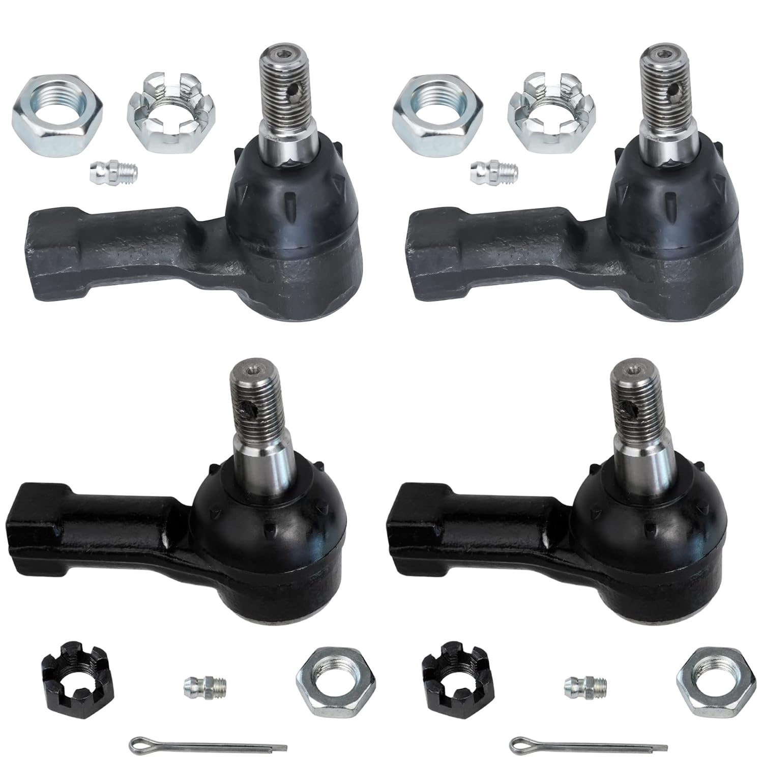 Detroit Axle - Front Tie Rods Kit for Acura SLX Honda Passport Isuzu Pickup Rodeo Trooper Amigo VehiCROSS 4 Inner Outer Tie Rod End Links Replacement