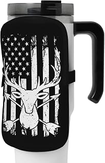 Deer Hunting American Flag Compact Exercise Essentials Bag with Zipper