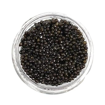 American Hackleback Caviar 4 Oz - Sweet Nutty Flavor, Jet-Black Pearls, Gourmet Quality for Chefs