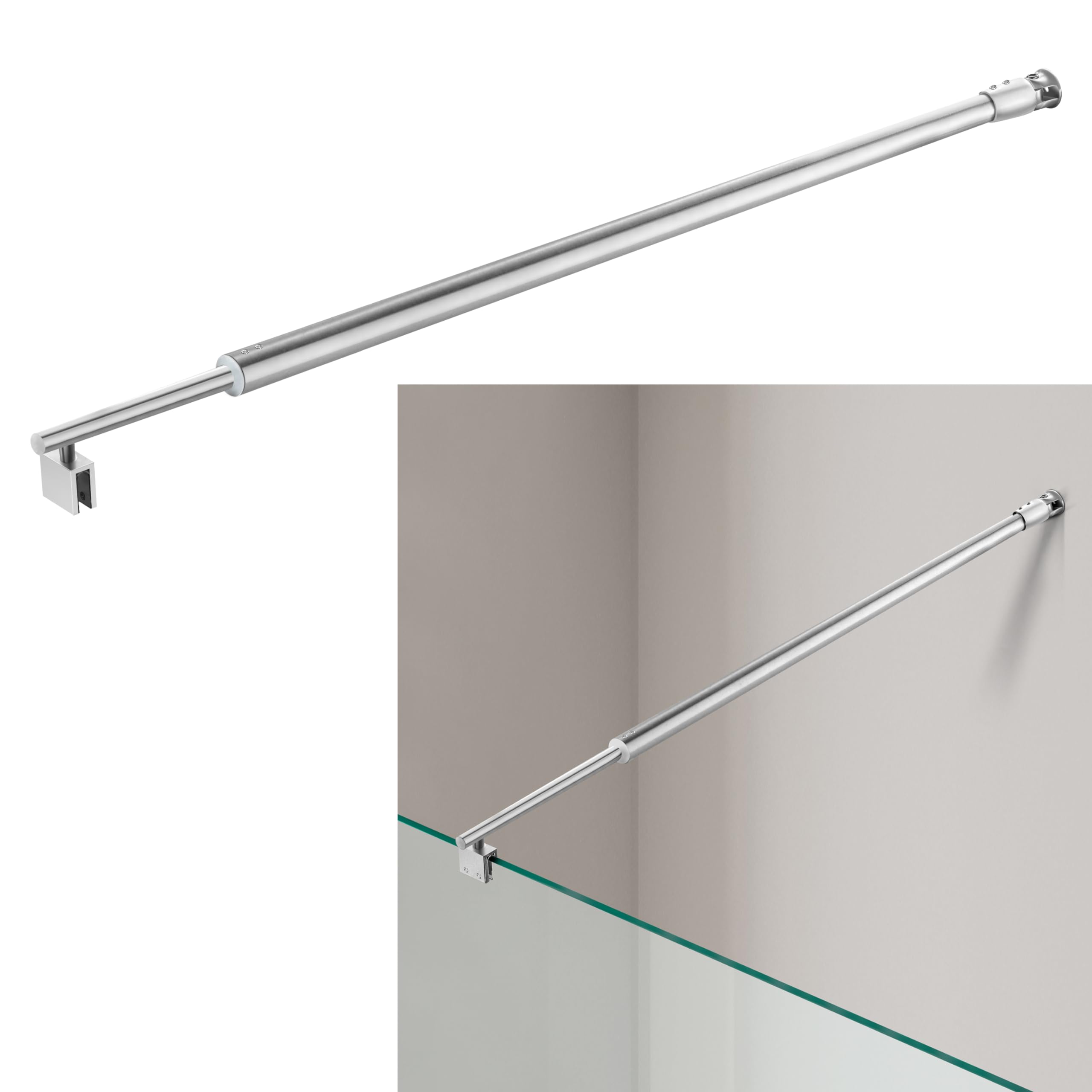 SIRHONA Barre De Stabilisation Réglable 700-1000 Mm Pour Paroi De Verre