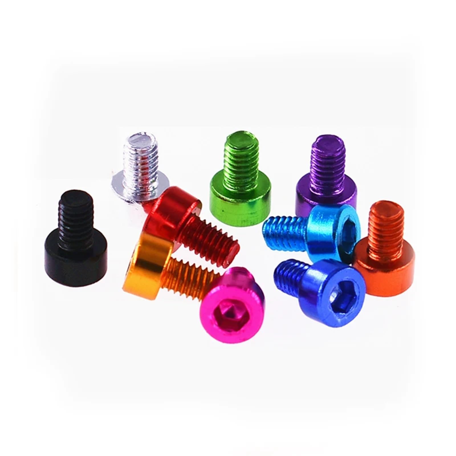 10 Stück M5 M6 Innensechskant-Maschinenschrauben mit Innensechskant, bunte Aluminiumlegierung 7075, Länge 6–40 mm(Golden Yellow,M5 x 15mm)