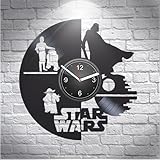 Star Wars Luke Skywalker r2-d2 Yoda Darth Vader Handmade Vinyl Wall Clock, Comics, Movie Marvel, DC,...