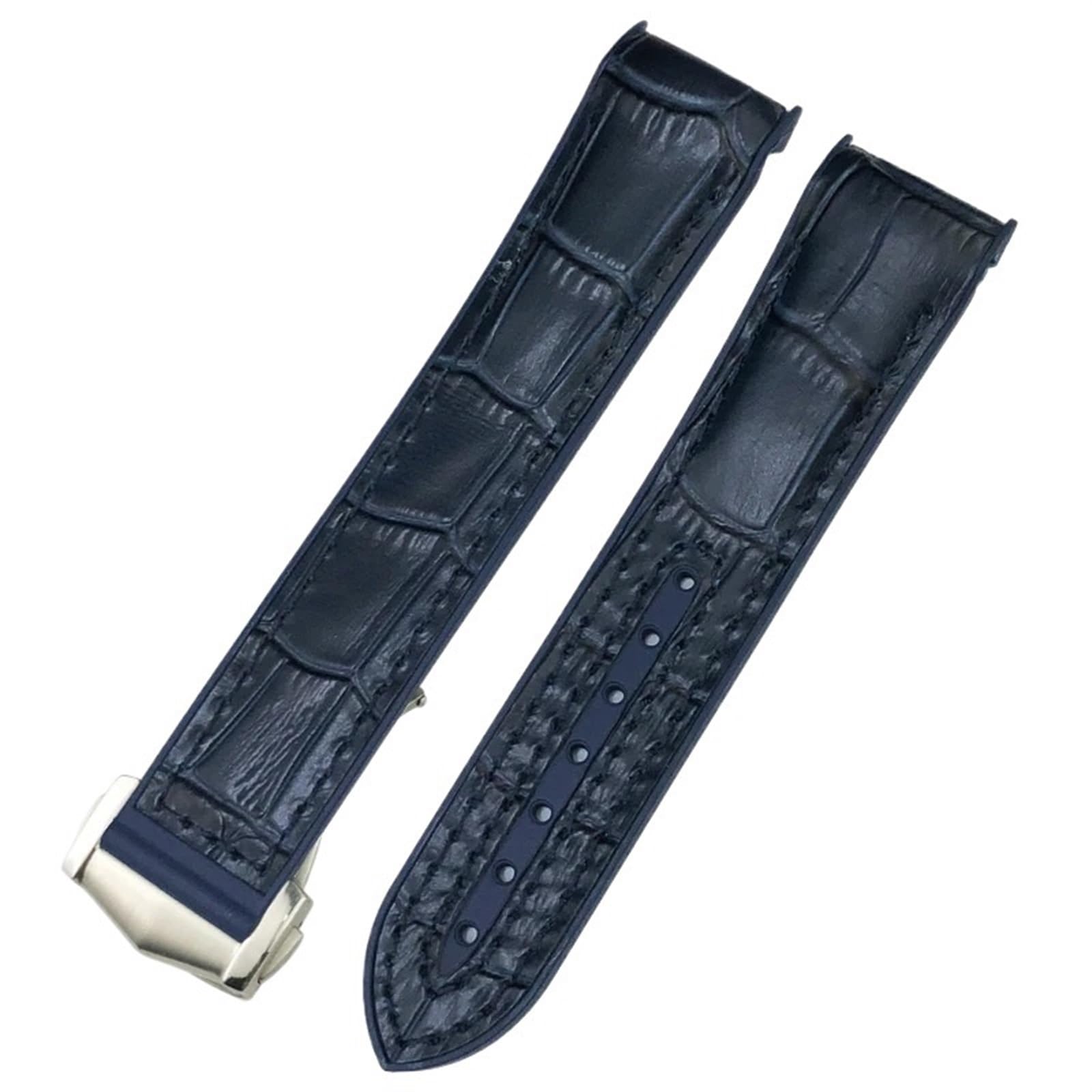 Nuovo cinturino bicolore da 20 mm 22 mm adatto per cinturino per orologio in pelle di nylon e silicone Omega Planet Ocean Seamaster