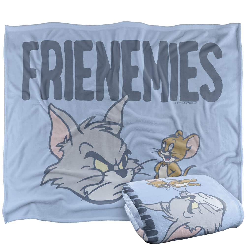 TOM AND JERRY Copriletto super morbido al tatto 152 x 127 cm