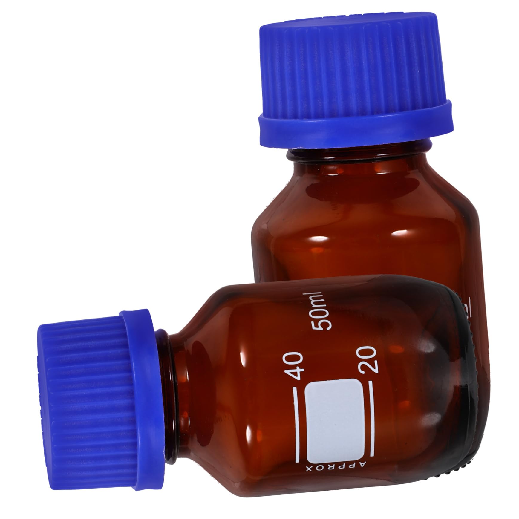TOPBATHY 5 Sätze Reagenzflasche Mit Blauem Deckel Chemikalienflaschen Versiegelte Reagenzflasche Reagenzmedienbehälter Für Labore Messflasche Für Reagenzien Mit 2 Stück * 5