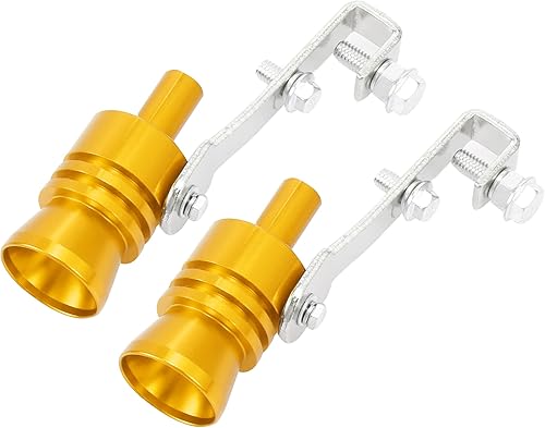 Miniatura 10 de X AUTOHAUX 2 unids L tamaño aleación de aluminio universal Turbo sonido escape silenciador tubo silbato coche rugido fabricante rojo