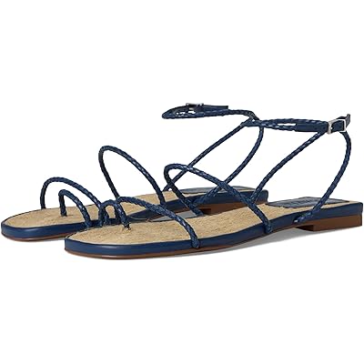 Schutz Kaya Straw Flat infinite blue