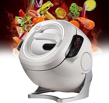 Commercial Food Processor 6L Automatic Cooking Machine | Multifunctional Stir-Fry Machine For Stir Frying, Stewing, Cooking | 360 Rotating & Electromagnetic Heating