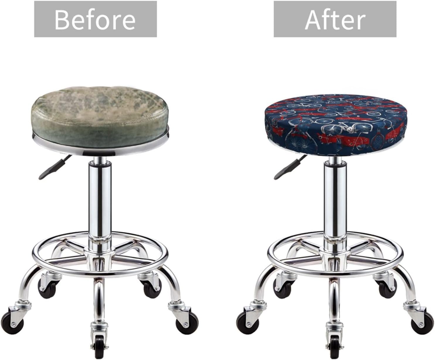 Round Bar Stool Seat Cover for Home Kitchen Dining Chair - 13 inch