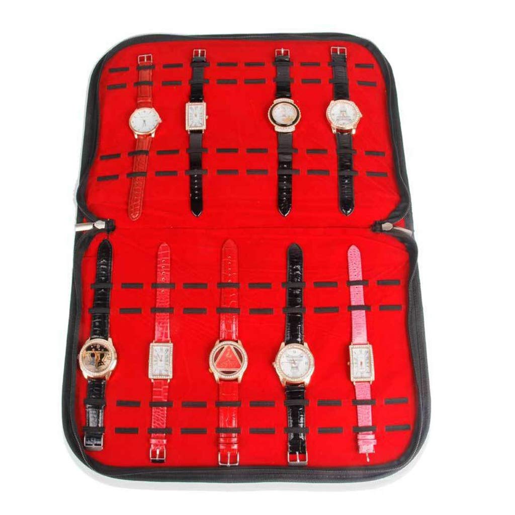 Perfeclan Caja De Almacenamiento De Reloj De 20 Compartimentos Caja De Exhibición De Sostenedor del Organizador De Joyas