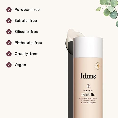 Miniatura 5 de Hims Thick Fix Shampoo - Saw Palmetto para un crecimiento y engrosamiento saludable del cabello, limpieza del cuero cabelludo, vegano, sin sulfatos