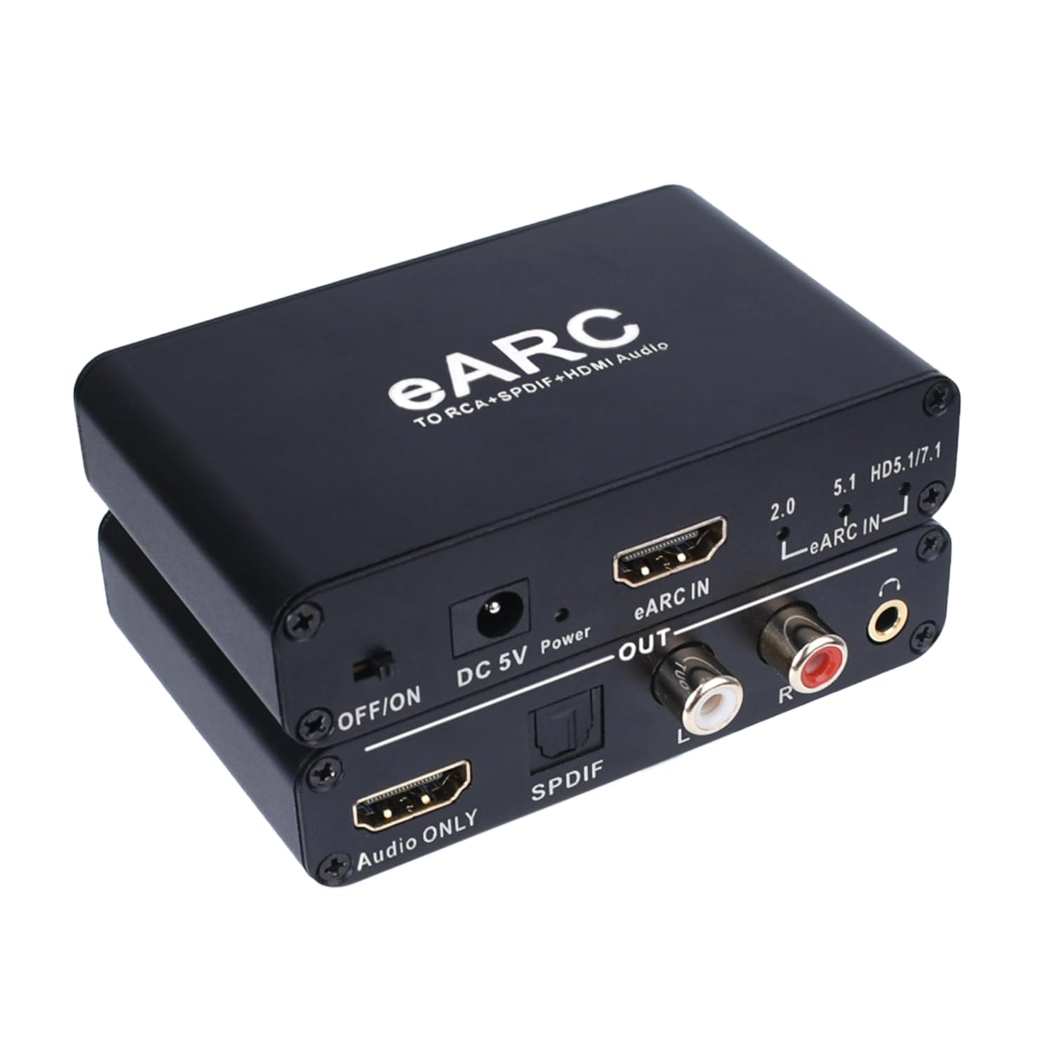 Convertidor de audio eARC/ARC de 192 KHz, extractor de audio HDMI eARC