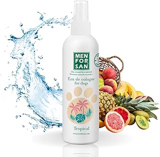 MENFORSAN Cologne water for dogs | Tropical | Intense and refreshing aroma | Deodorant effect | With very mild ingredients that DO NOT irritate the skin | With Neutral Ph | 125ml