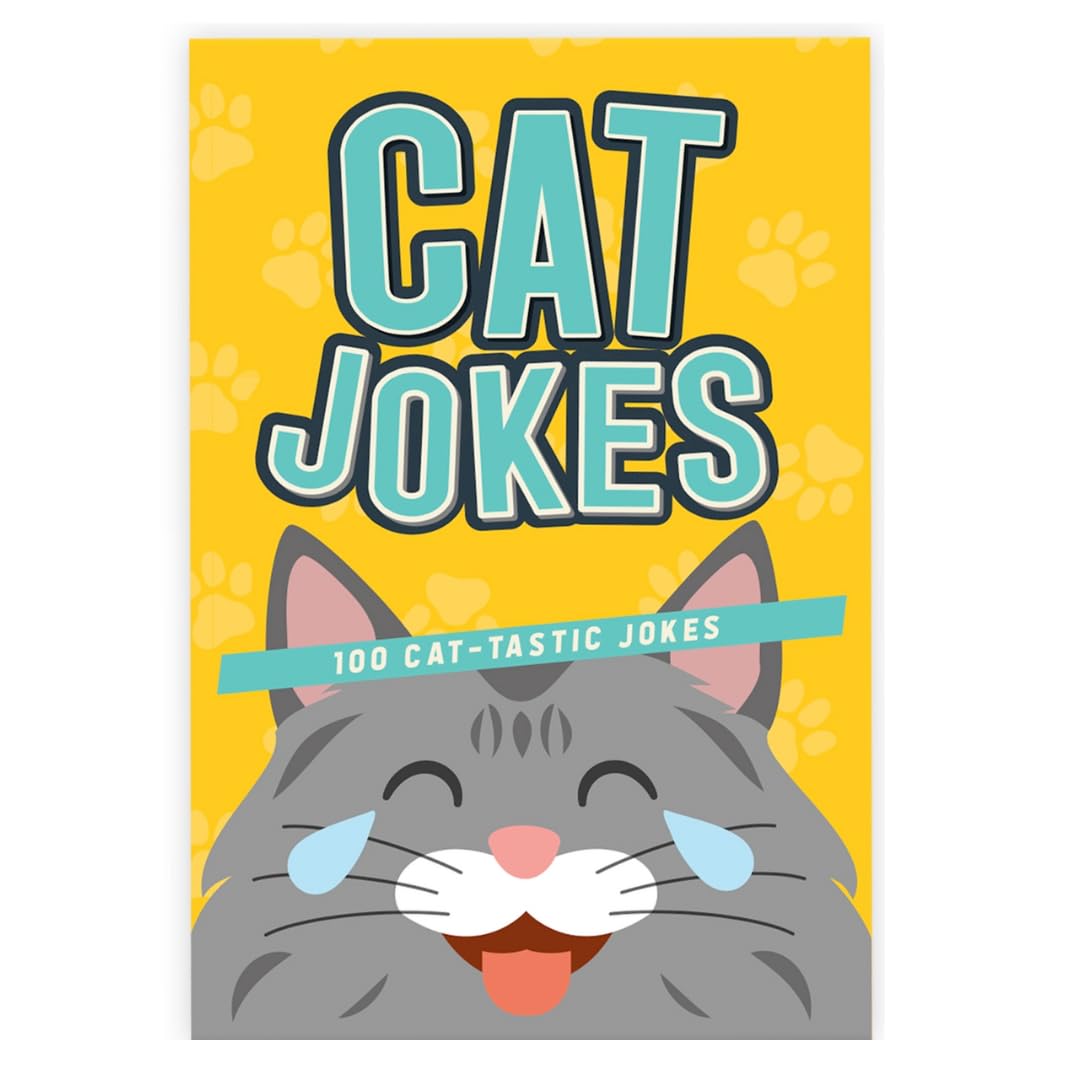 Gift Republic Cat Joke Cards – 100 Cat-Themed Jokes & Puns. Ideal Stocking Filler or Gag Gift for Cat Lovers. Fun for Kids/Adults, Xmas or Birthdays