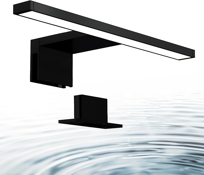 B.K.Licht LED-Spiegelleuchte Bad 60cm – 8W, 4000K, IP44, Als Klemm- Oder Aufbauleuchte