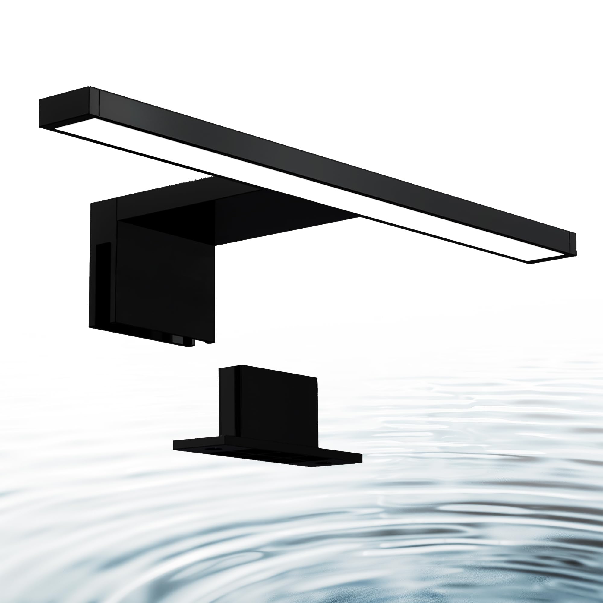 B.k.licht Mains-Powered Led Black Clampable Mirror Lamp from B&Q