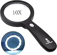Vista 1 de Lupa con luz, lupa iluminada de mano 10X, lupa grande para leer, personas mayores, degeneración macular, ancianos
