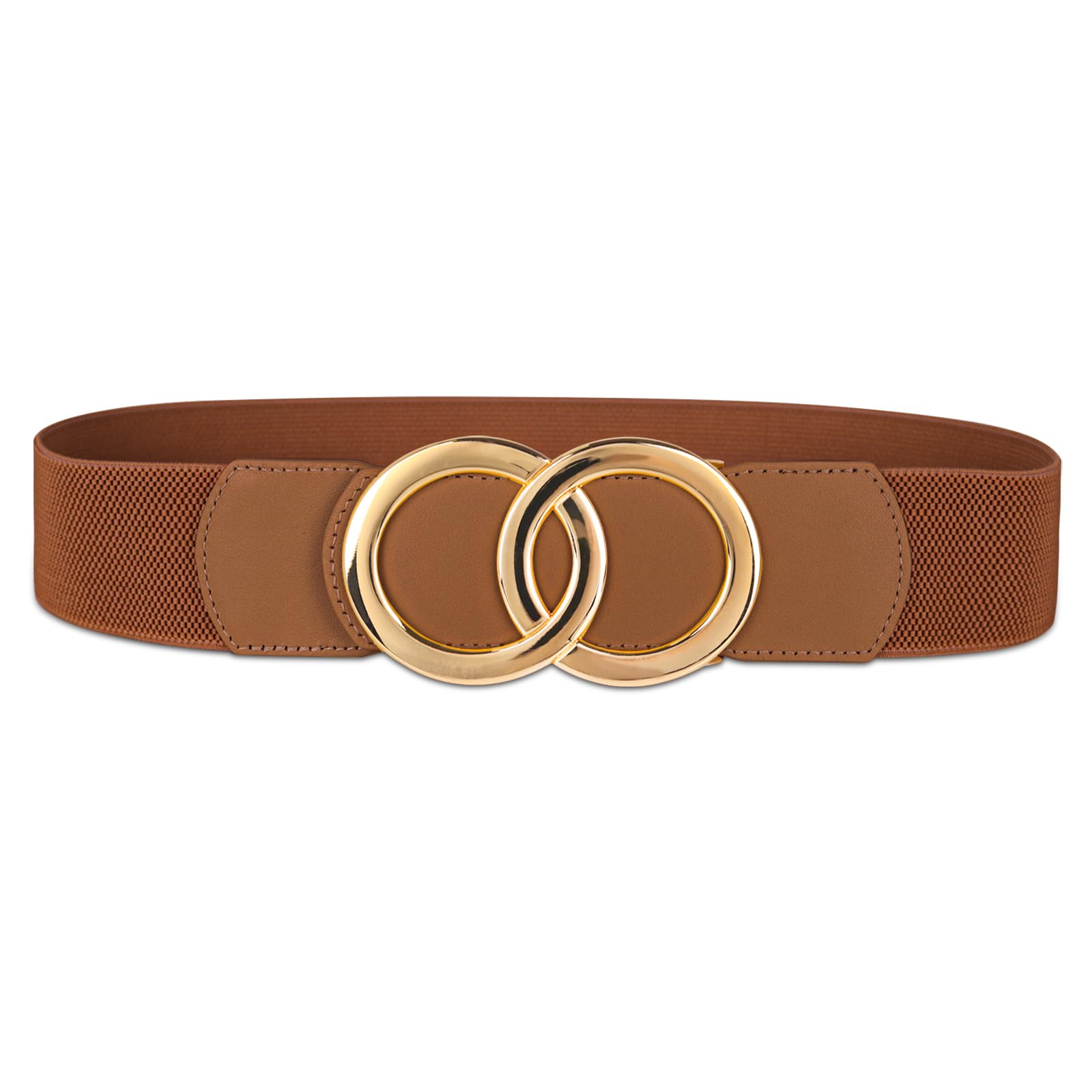 Women's Fashion Classic Metal Buckle Leather Belt with Jeans Dress