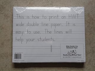 Handwriting Without Tears: Wide Double Line Notebook Paper 500 Sheets