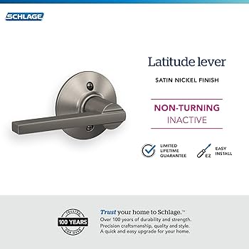 Schlage F170 LAT 619 Latitude Door Lever, One Sided Non-Turning