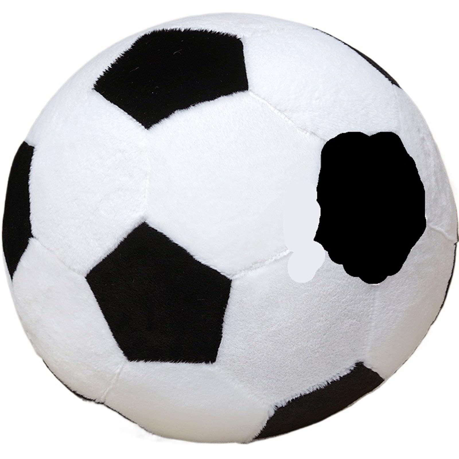 ZYAYNG 25cm Simulation Football Pillow Sports Theme Ball Sofa Bed Lumbar Cushion For Home Decor Stuffed Plush Toys For Home(Black)