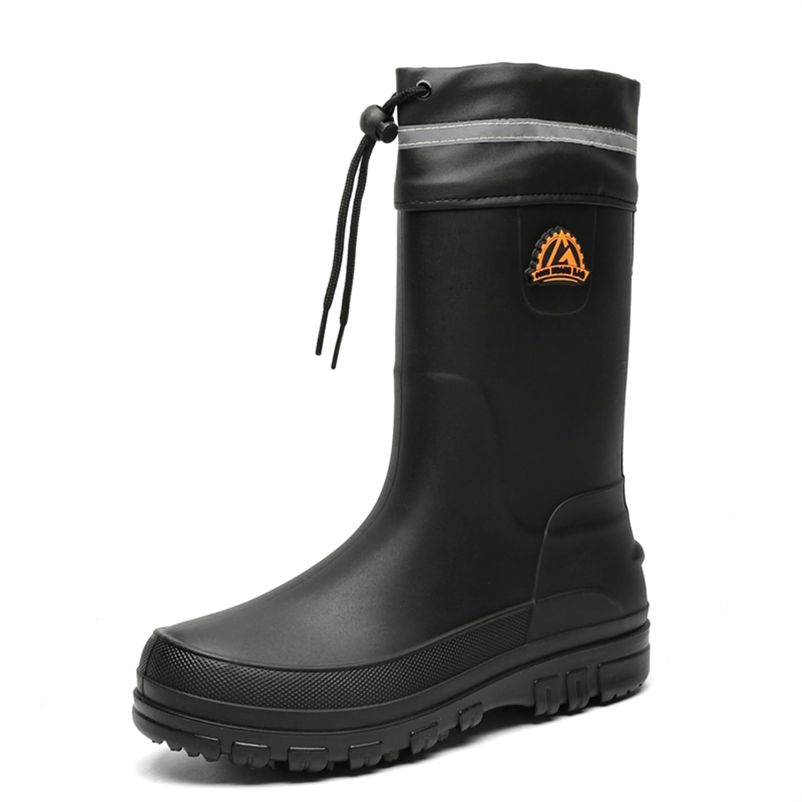 Waterproof Garden Rain Boots for Men Breathable Lightweight Mid Calf Deck Fishing Outdoor Slip Resistant Shoes