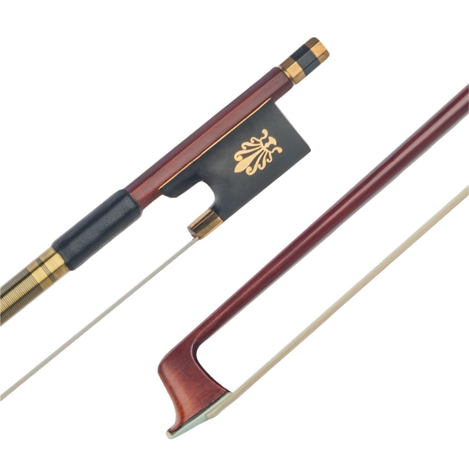 Arcos De Violín Profesionales Arco De Violín Madera Natural Envuelto Con Hilo Negro Y Dorado(4-4)