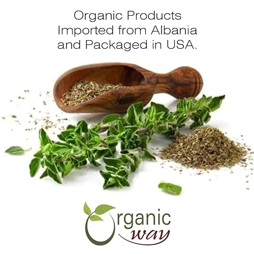 Miniatura 5 de Organic Way Hoja de orégano seca cortada y tamizada (Origanum vulgare) - Cosecha silvestre europea  Certificado orgánico y Kosher  Vegano, sin OMG y