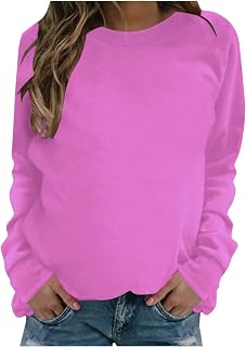 Mrat Long Sleeve Tops Women Sale Clearance Casual Versatile Round Neck Shirts Ladies Oversized Lightweight Blouse Trendy Basic Soft Leisure Sweatshirts Active Workout Fitness