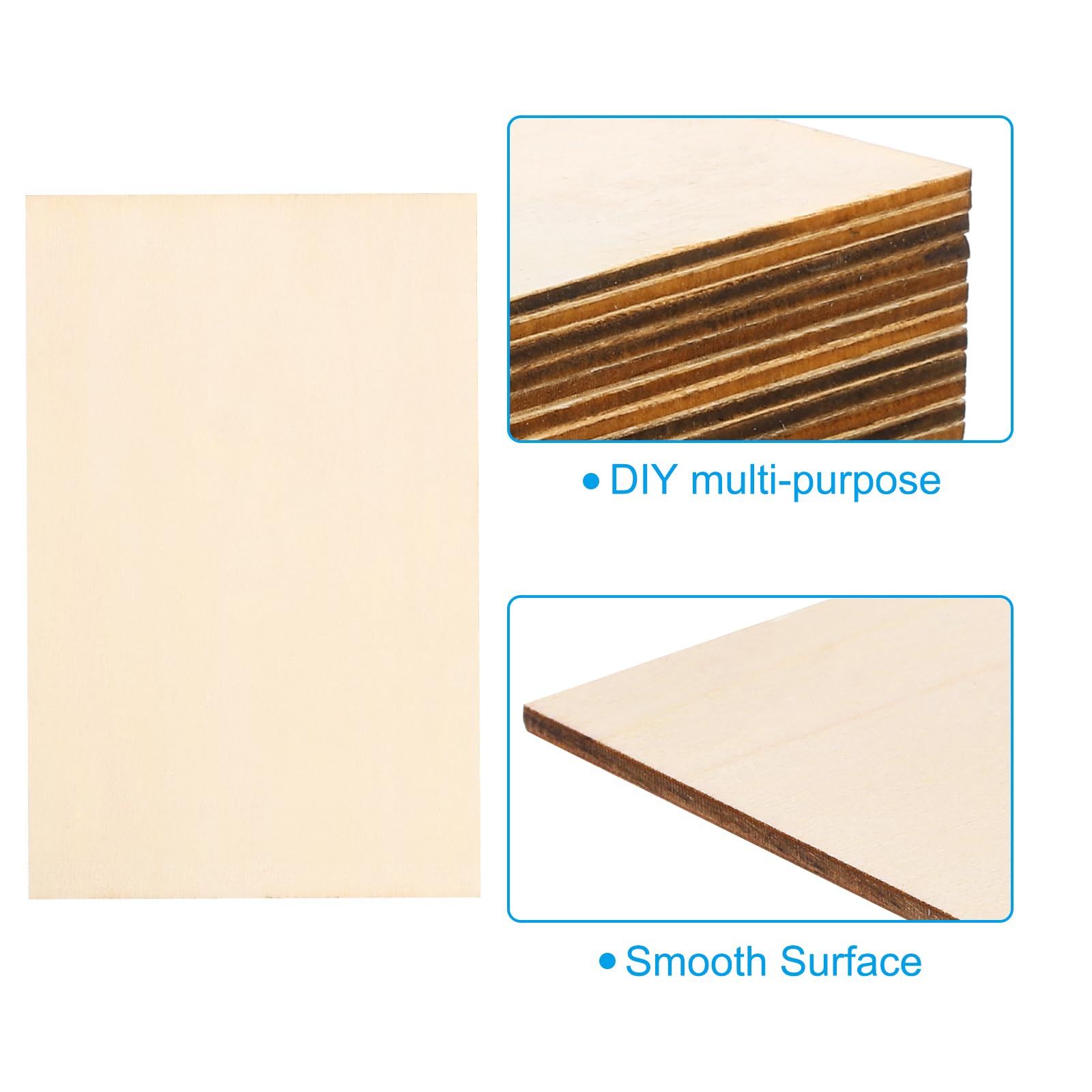 PATIKIL 140x90mm Wood Pieces - Image 4