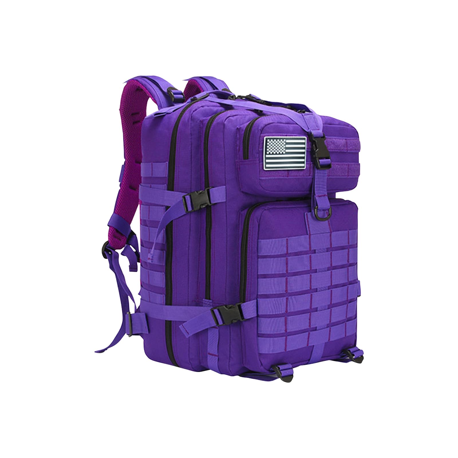45L Zaino Tattico Militare Zaino Trekking 900D Oxford Impermeabile Backpack per Caccia Pesca Campeggio Montagna Viola