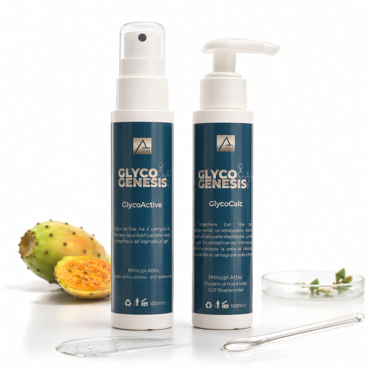 Glyco Genesis GlycoCalc + GlycoActive Maschera Viso Peel-Off in 2 Fasi