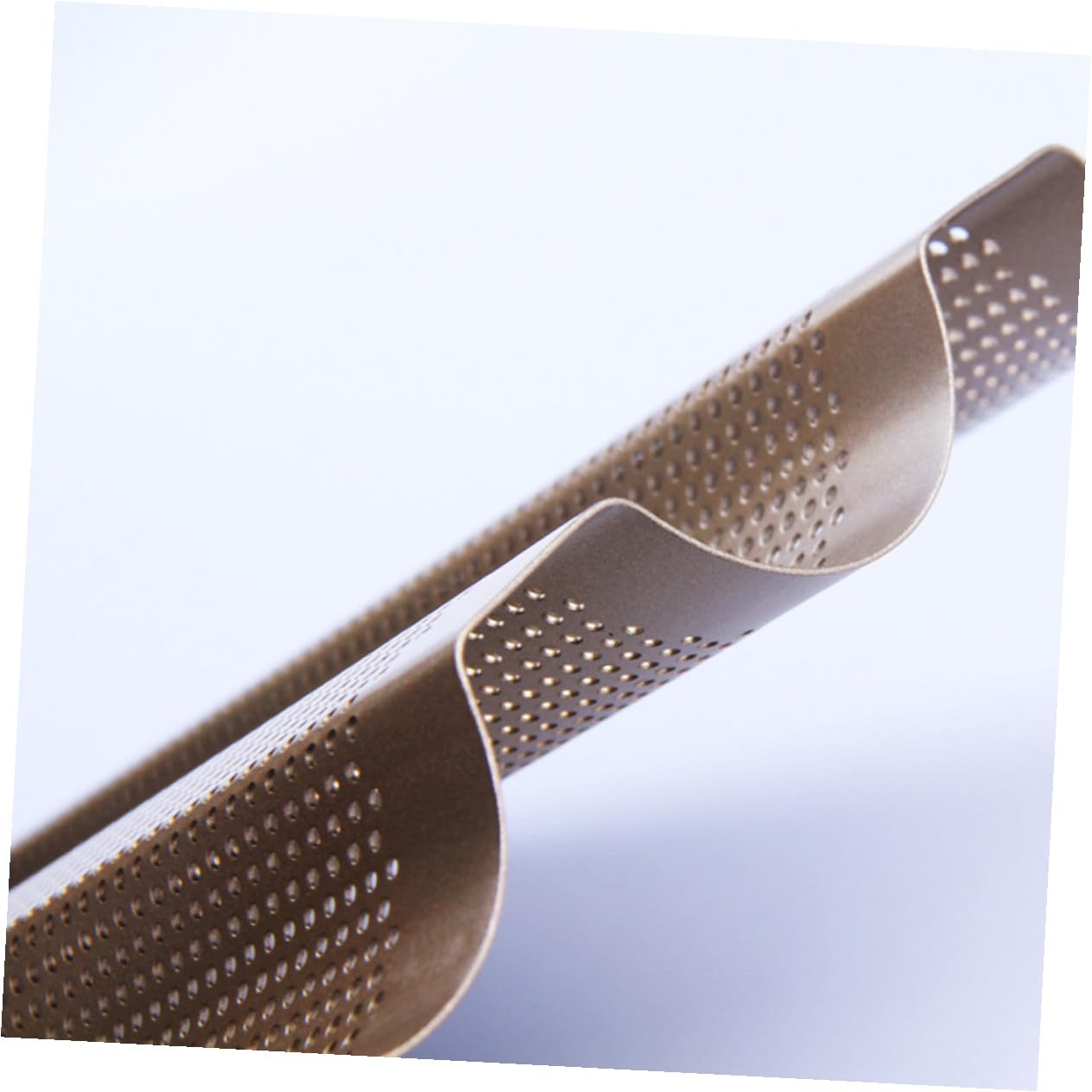 Molde para Hornear Pan Francés de Acero al con Recubrimiento Antiadherente Bandeja Perforada de Ranuras para Baguettes Pequeñas Accesorio para Horno Doméstico