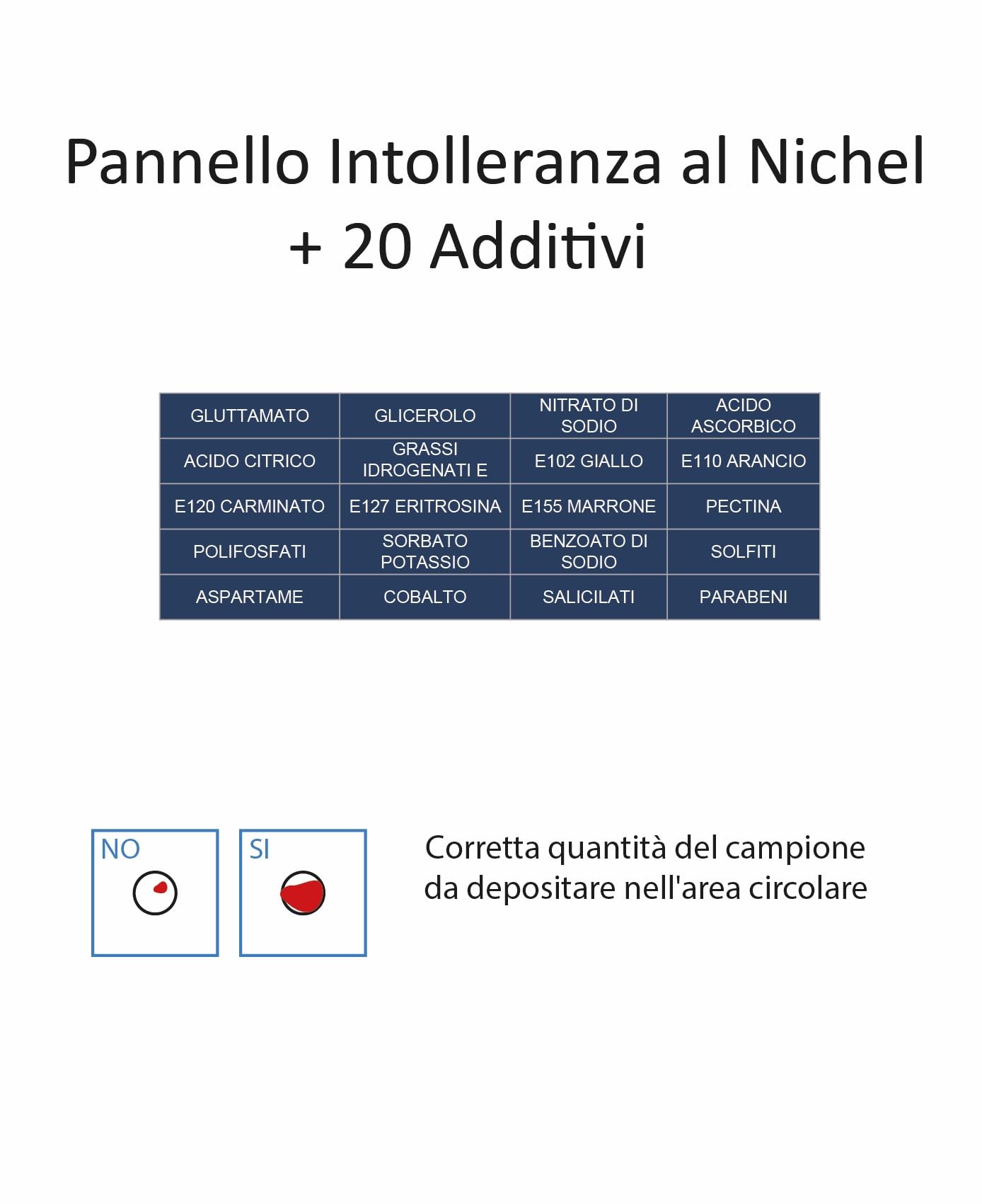 Test Intolleranza al Nichel+20 Additivi Alimentari