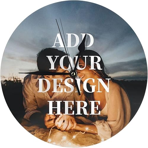 Reloj de pared personalizado con foto, diseño personalizado de tu propia foto, imagen, logotipo, nombre, relojes de pared para sala de estar, baño,