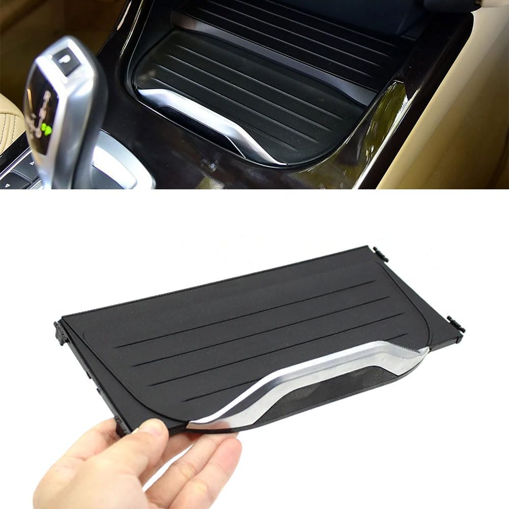 Compatible with BMW X3 F25/ X4 F26, Front Center Cup Holder Slide Roller Blind Cover, Center Console Drink Cup Holder Rolling Cover Shutter Trim Replacement
