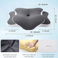 Vista 7 de Almohada Ergo para aliviar la apnea del sueño, el dolor de cuello y los ronquidos Almohada cervical para dormir de lado Espuma viscoelástica