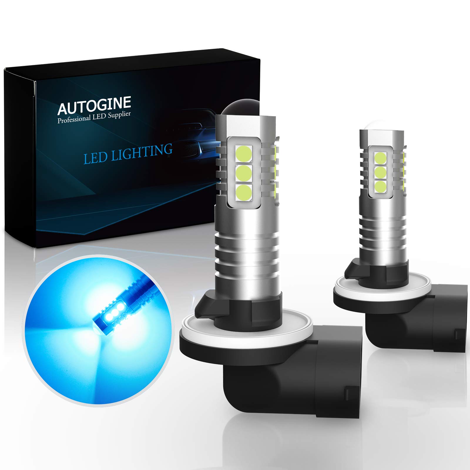 881 889 LED Fog Light Bulbs, 2000 Lumens Extremely Bright 3030-SMD 898 888 862 894 896 886 LED Bulbs with Projector for Auto Motorcycle Cars Trucks SUV Fog DRL Lights(8000K Ice Blue)