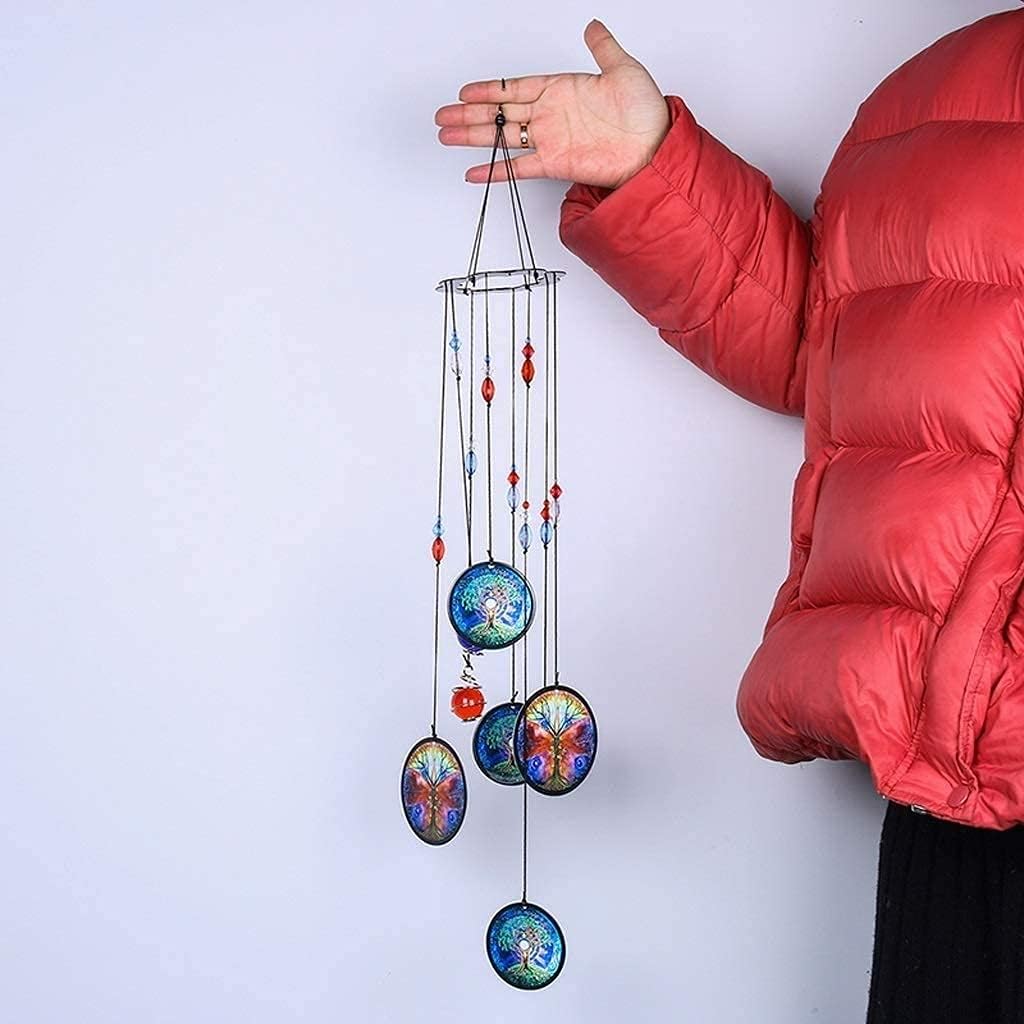 Outdoor Wind Bell Decor Metal Wind Chimes Gift for Garden Home Yard Home Garden Wind Chime with S Hook for Indoor and Outdoor (Color : A) (C) image 4