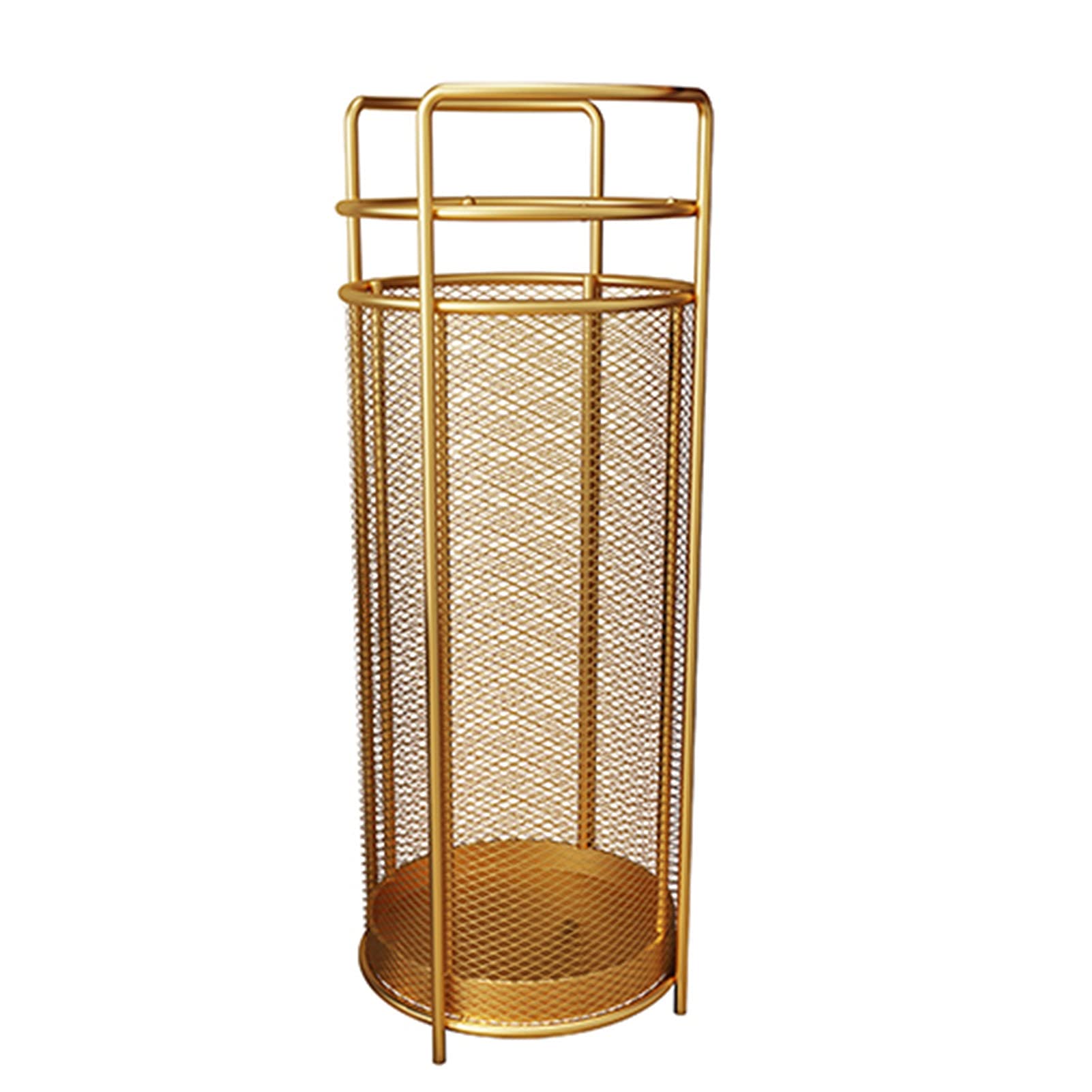 Porte-parapluie rond en métal doré pour entrée de maison et bureau moderne