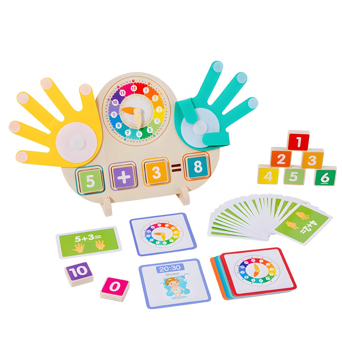 Juego Educativo para Aprender Matemáticas y Números, Juguete de Madera para Niños, Regalo para Preescolar Niños y Niñas (a partir de 4 5 6 años, Cumpleaños, Año Nuevo)